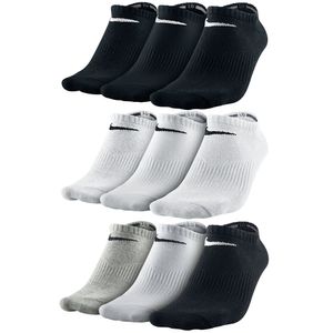 Nike Lightweight No Show 3er Pack Sneakersocken Socken verschiedene Farben, Größe:XL, Farbe:weiß/schwarz/grau