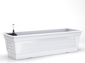 Skrzynka na kwiaty Skrzynka balkonowa Skrzynka na rośliny Biały 60 cm Tak, z systemem samonawadniającym Skrzynka na kwiaty Skrzynka balkonowa Skrzynka na rośliny Biały 60 cm Tak, z systemem samonawadniającym