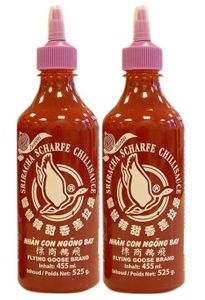 2er-Pack Flying Goose Sriracha Sauce mit Zwiebeln (2x 455ml) | scharfe Chilisauce mit Zwiebeln