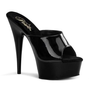 DELIGHT-601 Damen Slipper von Pleaser, Schwarz  , EU 41, US 11