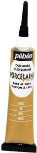 Lesklý akvarel na porcelán - Zlatý - 20 ml