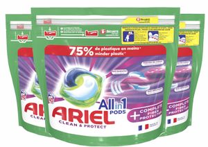 Ariel All in 1 Waschmittel-Pods + extra Faserschutz – Vorteilspack 3 x 40 Wäschen