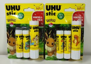 UHU Klebestift Stic Pokemon Sonderedition 6er-Set - 4 x 8,2g + 2x 21g - NEU& Limited Edition Sammlung