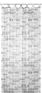 Elbersdrucke  Schlaufenschal City 07 weiß-grau transparent 255x140 cm
