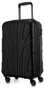 Suitline - leichtes Handgepäck 55x35x20 cm Carry-On universelle Maße, 4 Rollen, Hand Luggage Trolley TSA, 34 L,Schwarz