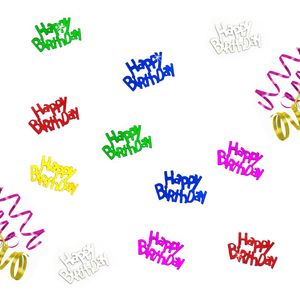 Oblique Unique Konfetti Happy Birthday Geburtstag Jubiläum über 150 Stk. bunt mit Spiegeleffekt Streudeko Streuteile Tisch Deko