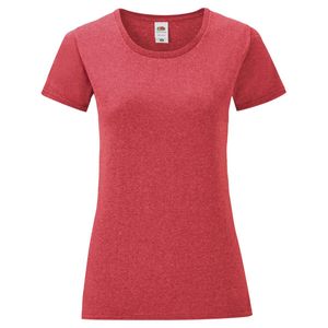 Fruit of the Loom Ladies Iconic 150 T-Shirt Farbe: vintage rot meliert Größe: L