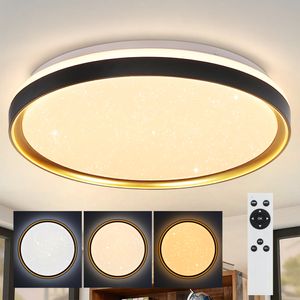 ZMH Deckenlampe LED Deckenleuchte Dimmbar mit Fernbedienung - Ø40cm Rund Wohnzimmerlampe