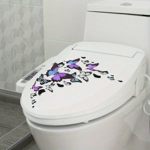 GKA WC Deckel Aufkleber Schmetterlinge GK26 Toilettendeckel Tattoo selbstklebend Toilette Toilettendeckelaufkleber