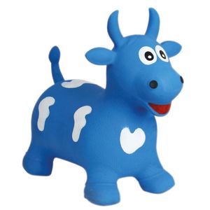Hüpftier Kuh oder Einhorn mit Pumpe Hüpfball Hopser Pferd Pony Kinder Spielzeug, Tierform:Kuh