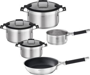 RÖSLE "RÖSLE Topfset 5tlg. Silence Pro Edelstahl mit  24cm Bratpfanne"