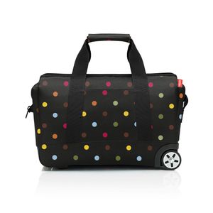 reisenthel allrounder trolley, cestovní taška, kufr na kolečkách, kufr, lékařská taška, polyesterová tkanina, tečky, 30 L, MP7009