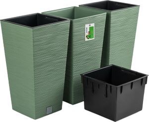 Blumentopf Pflanzkübel FURU Square Balkonkasten Blumenkübel Grün 35 L
