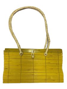 Tasche aus Bambus im japanischen Stil, Umhängetasche, Farbe:gelb