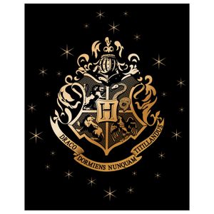 deka Harry Potter so zlatým erbom Rokfortu