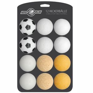 12x Stück Speedball Kickerbälle für Tischfussball Tischkicker Kicker-Ball Set Auswahl verschiedene Sorten (Kork, PE, PU, ABS) 35mm