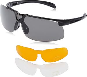 L.A. Sports Sportbrille PRO rahmenlos Sonnenbrille Wechselgläser UV-Schutz polarisierend