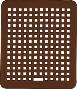 Wüllner+Kaiser 4115.004 Spülbeckeneinlage aus Kunststoff, eckig, 31,5 x 27 cm, braun