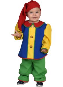 M220025-74 bunt Baby Kinder Zwergen-Kobold Kostüm Gnom Wichtel Gr.74
