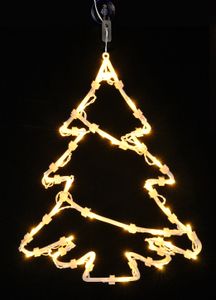 LED Weihnachts Fenster Silhouette KLEIN - Motiv: Weihnachtsbaum