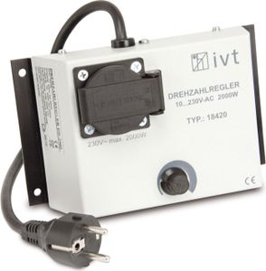 Ivt DR-2000 Hand-Dimmer Wechselspannungssteller Drehzahlregler 2000 W Dimmer (700100)