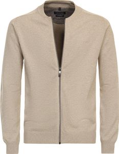 CASAMODA Herren Strickjacke Reißverschluss Regular-Fit Beige M CASAMODA Herren Strickjacke Reißverschluss Regular-Fit Beige M