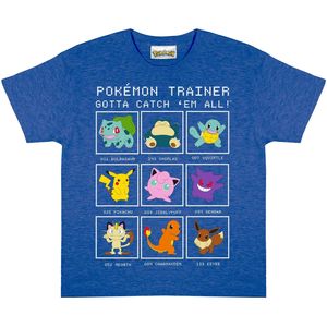 Pokemon - Trainer T-Shirt für Jungen PG766 (134) (Königsblau meliert)