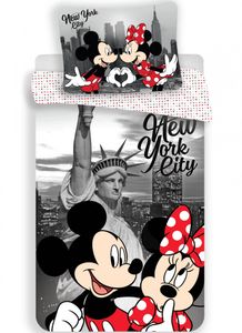 Minni und Mickey Maus in New York Disney - Bettwäsche  - Set 140x200 und 70x90
