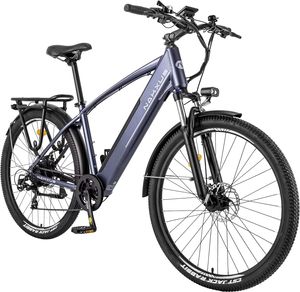 Nakxus 27M204 e-Bike, Elektrofahrrad 27,5'' Trekkingrad e-City Fahrrad mit 36V 12,5Ah Lithium Batterie für große Reichweite bis zu 100KM unter gemischten Modi, 250W Motor, EU-konformes Klapprad mit App