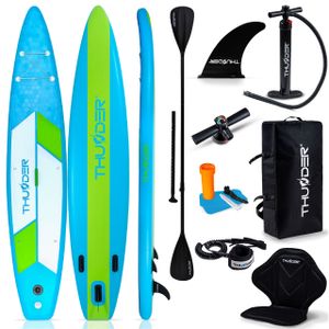 THUNDER® | ITTO 380 | Nafukovací turistické SUP prkno | 380×75×15 cm | Kompletní sada se sedačkou, batohem, dvojitou zvedací pumpou, pádlem | 15 PSI | Vodítko THUNDER® | ITTO 380 | Nafukovací turistické SUP prkno | 380×75×15 cm | Kompletní sada se sedačkou, batohem, dvojitou zvedací pumpou, pádlem | 15 PSI | Vodítko