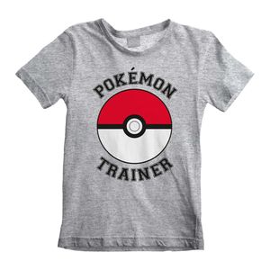 Pokemon T-Shirt Trainer (grau) (Kinder, 5-13 Jahre) 152 (12-13 Jahre)