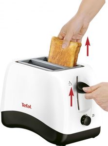 Tefal Delfini, 2 Scheibe(n), Schwarz, Weiß, Kunststoff, Drehregler, CE, WEEE, 850 W