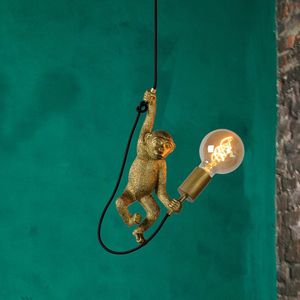 Lucide Pendelleuchte Affenlampe Chimp in Gold E27