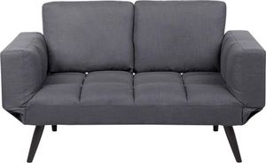 BELIANI Sofa rozkładana ciemnoszara 2-osobowa z funkcją spania styl skandynawski