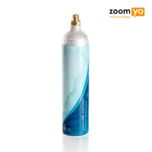 Lahve s CO2 s dvojnásobným obsahem: 1,2litrová XXL láhev s oxidem uhličitým, která vystačí až na 120 litrů perlivé vody, lze použít ve výrobníku vody Zoomyo
