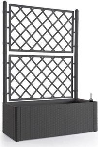 Selbstbewässernder Pflanzkübel Stefanplast Natural Deluxe Rechteckig Anthrazit 100 x 43 x 142 cm