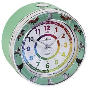 Atlanta 1982/6 Wecker für Kinder Quarz analog Kinderwecker Pferd Pferdewecker