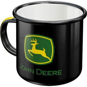 Nostalgic-Art - Kubek emaliowany - John Deere - Logo czarne