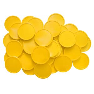 CombiCraft Kunststoff Wertmarken oder Pfandmarken Blanko - Gelb - 100 Stück