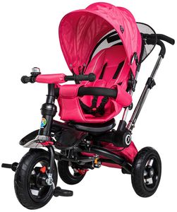 Kinderdreirad Kinderwagen Schieber Trike 7 in 1 Kinderbuggy Kinder Dreirad (Pink)