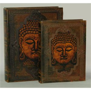 2er Set Kästchen Aufbewahrungsbox Buddha Spardose Geldversteck Buchbox Buchhülle