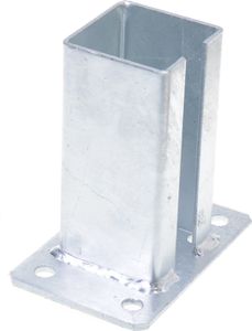 Aqbau® Pfostenträger für Torpfosten I Zaunpfosten aufschrauben Aufschraubhülse I Größe 75 x 75mm
