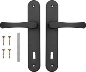 ADGO® Türknauf 90 mm Schlosseinsatz Schwarz Links Rechts Rechteckige Rosette ADGO® Türknauf 90 mm Schlosseinsatz Schwarz Links Rechts Rechteckige Rosette