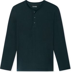 Schiesser Herren Langarmshirt Knopfleiste nachtblau 50