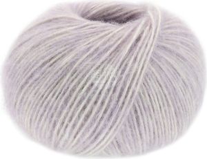 Lana Grossa NATURAL ALPACA PELO 50 g flauschige Netzgarnstruktur gefüllt mit Baby-Alpakafasern 125 m, Farbe:012 - Flieder meliert