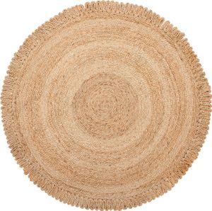 BELIANI Dywan dywanik mata beżowy okrągły 140 cm boho rustykalny juta naturalny ozdobny dekoracyjny salon sypialnia jadalnia