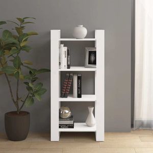 vidaXL Bücherregal/Raumteiler Weiß 60x35x125 cm Massivholz - Bücherregal - Bücherregale - Massivholz Bücherregal - Lagerregal vidaXL Bücherregal/Raumteiler Weiß 60x35x125 cm Massivholz - Bücherregal - Bücherregale - Massivholz Bücherregal - Lagerregal