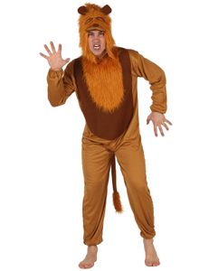 Gefährlicher Löwe Jumpsuit-Kostüm Tierkostüm braun