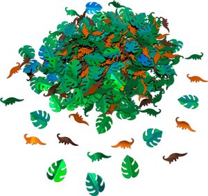 Oblique Unique Konfetti Monstera Blätter Dino Mix 180 Stk. Tisch Deko Streudeko Geburtstag Sommer Hawaii Party Feier