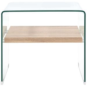 vidaXL Stolik kawowy przezroczysty 50×50×45 cm szkło hartowane